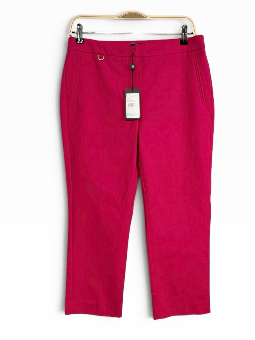 Adrianna Papell Hot Pink Cropped Pants Tailored Ankle Trousers NWT Size 8